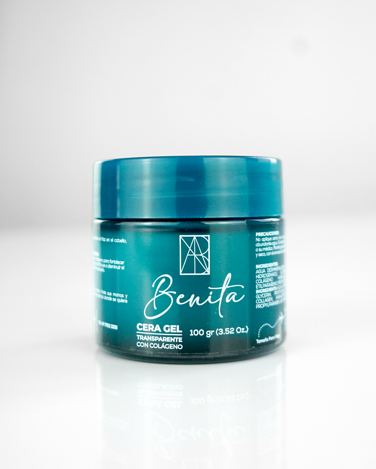 Cera Gel (Base de Agua). Tarro azul. Fijación flexible Benita